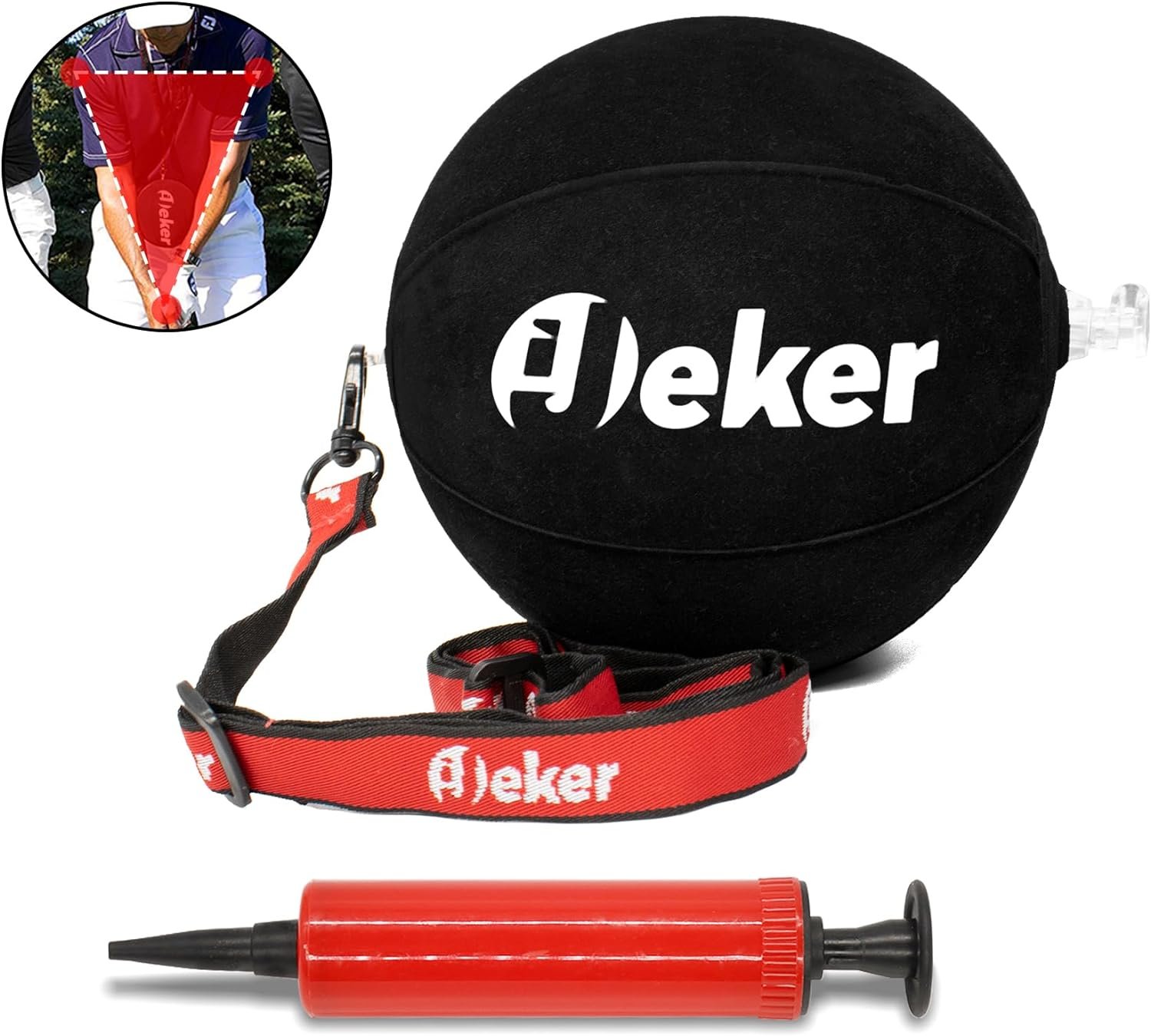 71RK7fspAIL._AC_SL1500_.jpg IJEKER Golf Swing Training Aids, Golf Smart Ball, Triangle Master - Image 1
