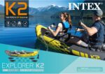 Explorer K2 Kayak, 2-Person Inflatable Kayak Set with Aluminum Oars - Image 3