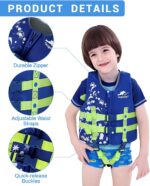 Kids Swim Vest Life Jacket - Boys Girls Float Swimsuit Buoyancy Swimwear - Image 3