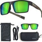 QOOL TIMES rectangle Polarized fishing Sunglasses for Men Women